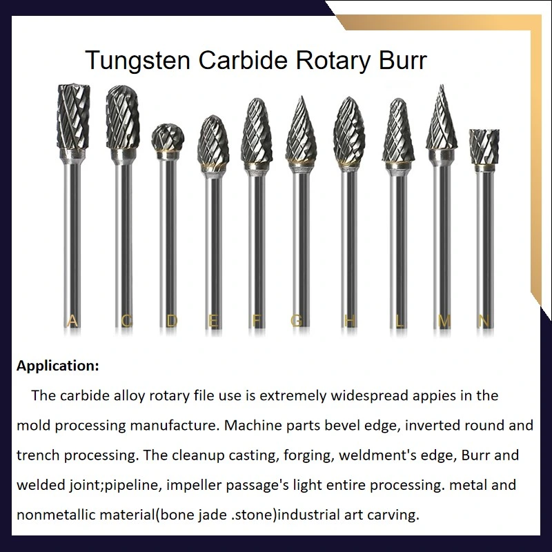 Industry Abrasive Long Shank Tungsten Carbide Rotary Burr Rotary Files