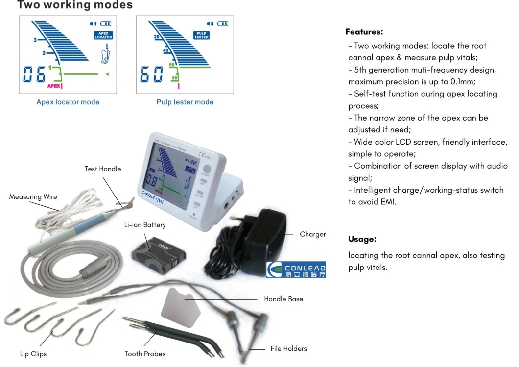 Dental Endodontic Root Canal Treatment Instrument Digital Measurement Apex Locato